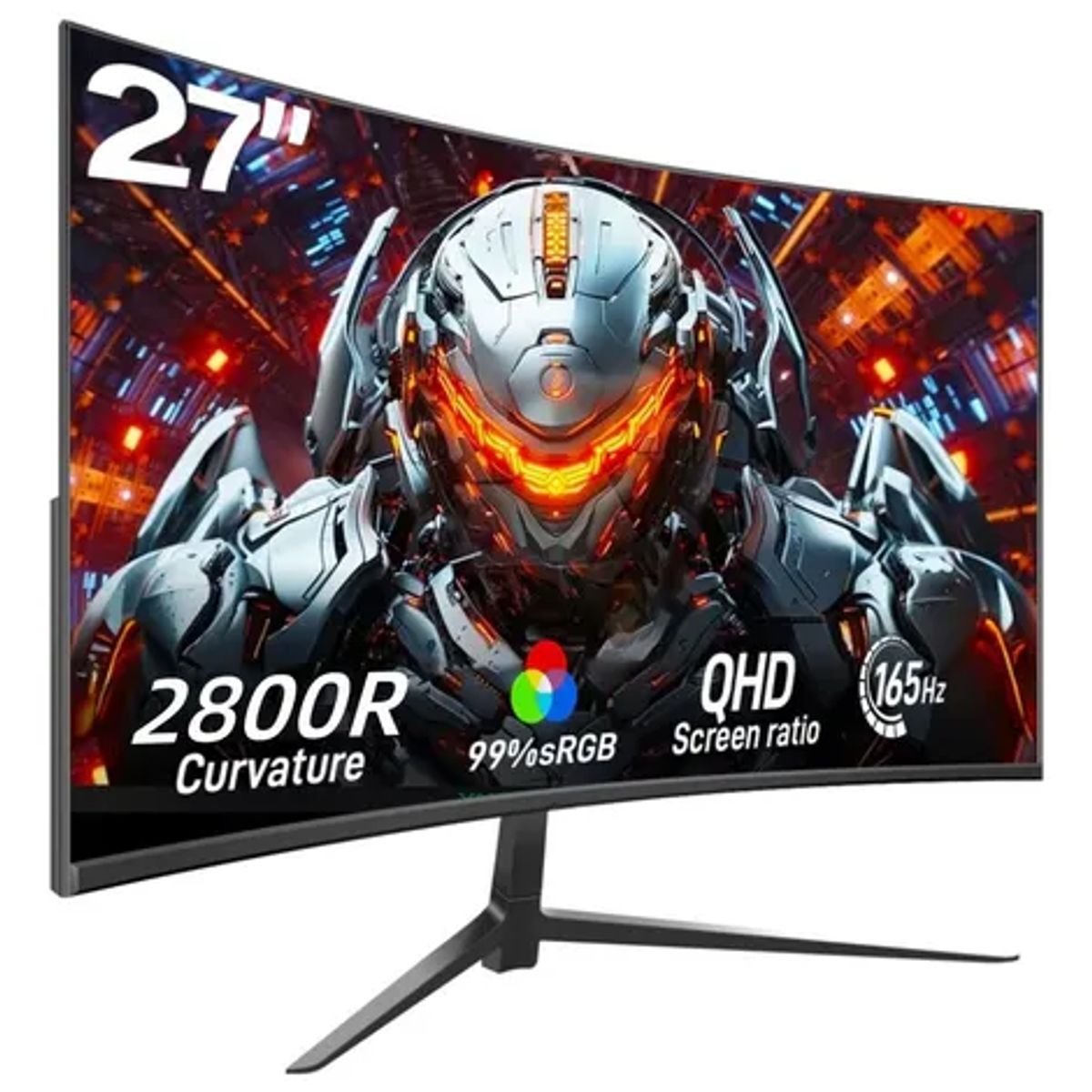 BLUEDREAMER - Monitor de 27 pulgadas Monitor de juego curvo de 165Hz