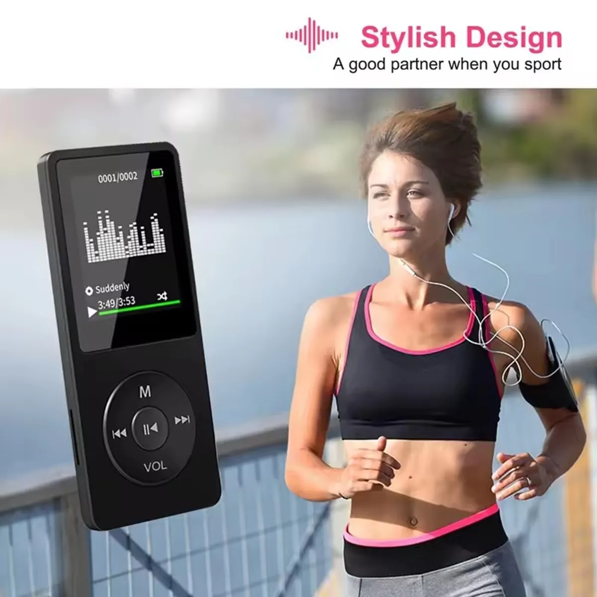 CORRERREY - al aire libre Mini Walkman Mp4/mp3 FM compatible con Bluetooth  64GB Hf