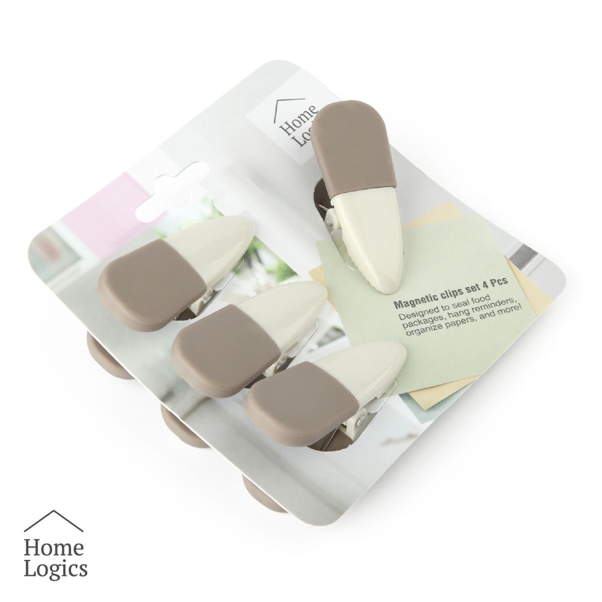 HOME LOGICS - Set 4 Clips Multifuncionales Fácil Reutilizables Home Logics