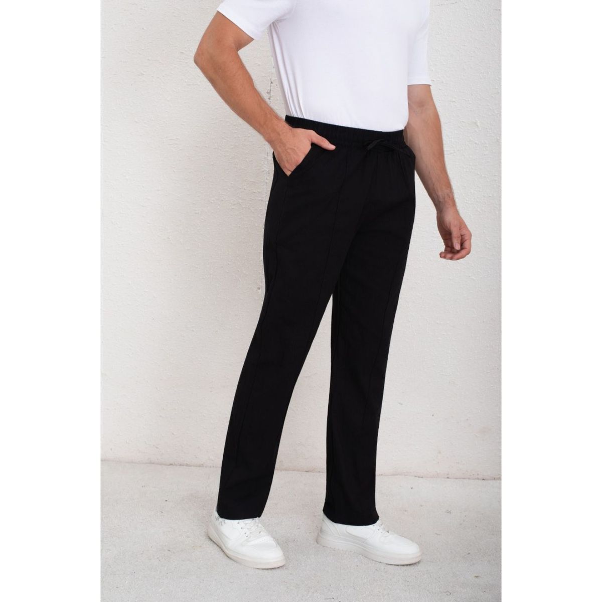 LIKE SHOP - Pantalon De Vestir Hombre Tipo Lino Casual Verano 7140