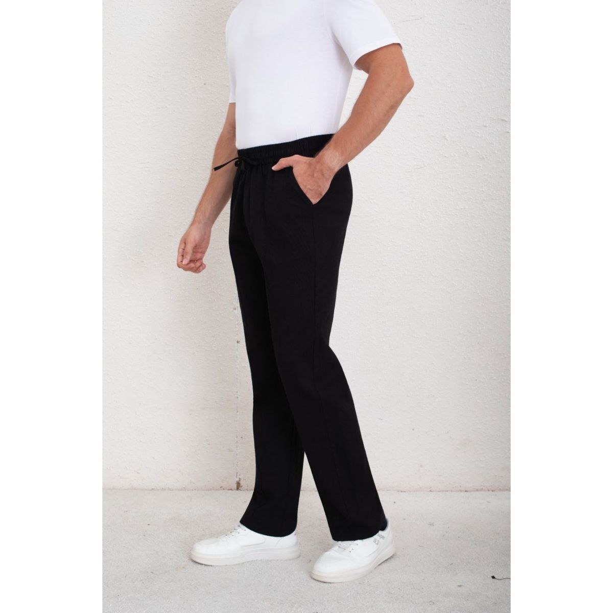 LIKE SHOP - Pantalon De Vestir Hombre Tipo Lino Casual Verano 7140