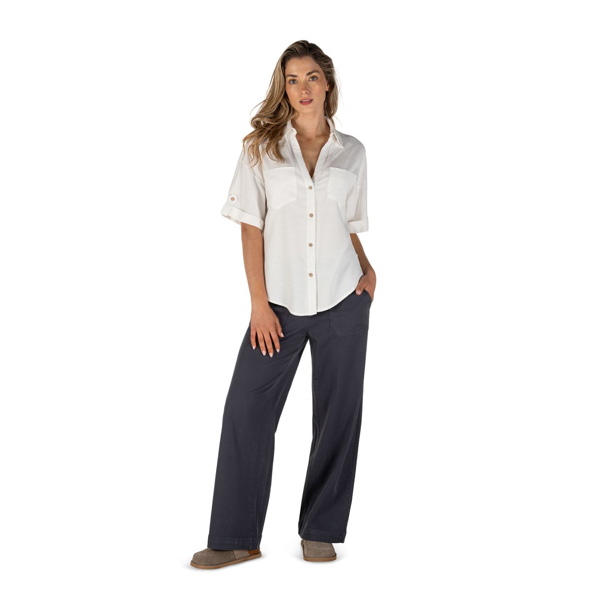 PANAMA JACK - Blusa Lino Mujer W049 Panama Jack