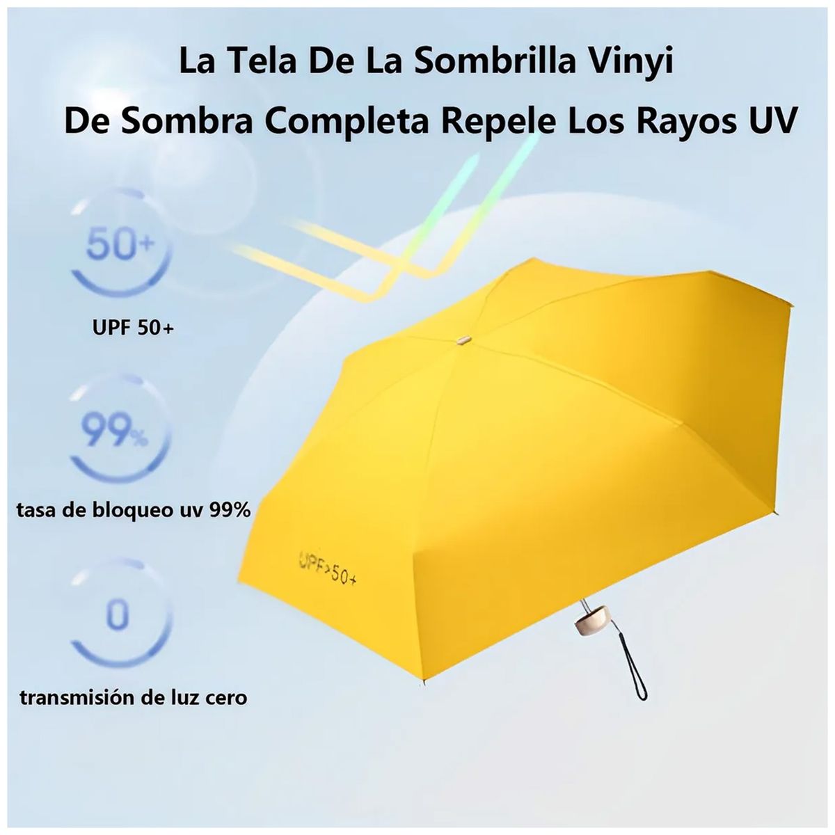 BEN BETESH - Mini Paraguas Sombrilla Plegable Portátil 58 cm Premium