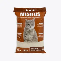 GENERICO - Arena Para Gato Sanitaria Aglutinante Misifus Cafe Moka 4 Kg