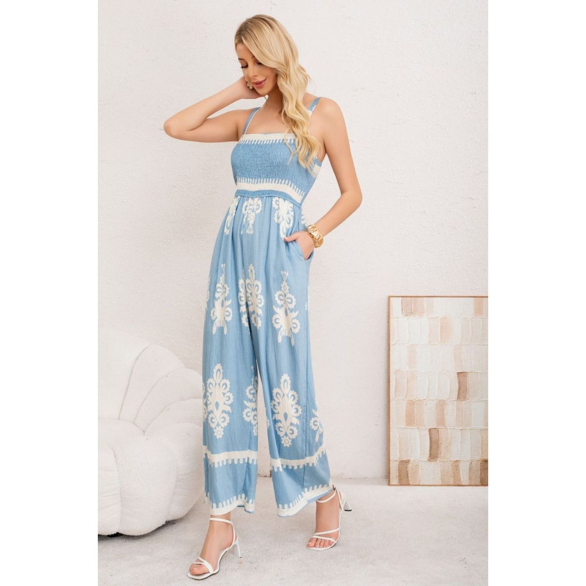 LIKE SHOP - Enterito Mujer Largo Pabilos Holgado Primavera Verano 3381