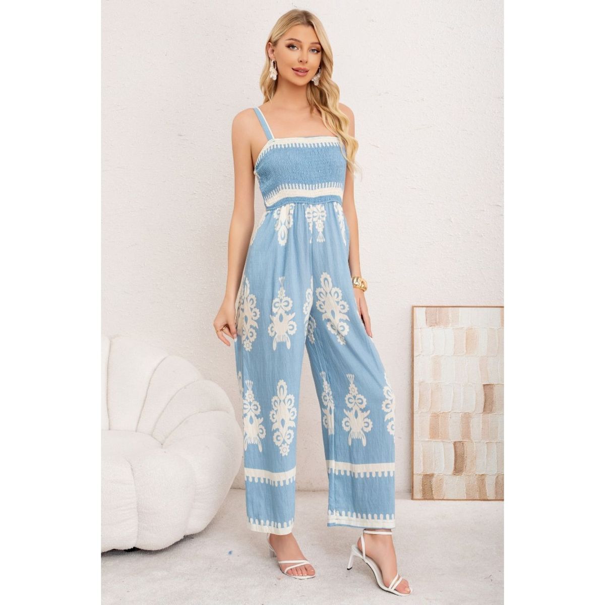 LIKE SHOP - Enterito Mujer Largo Pabilos Holgado Primavera Verano 3381