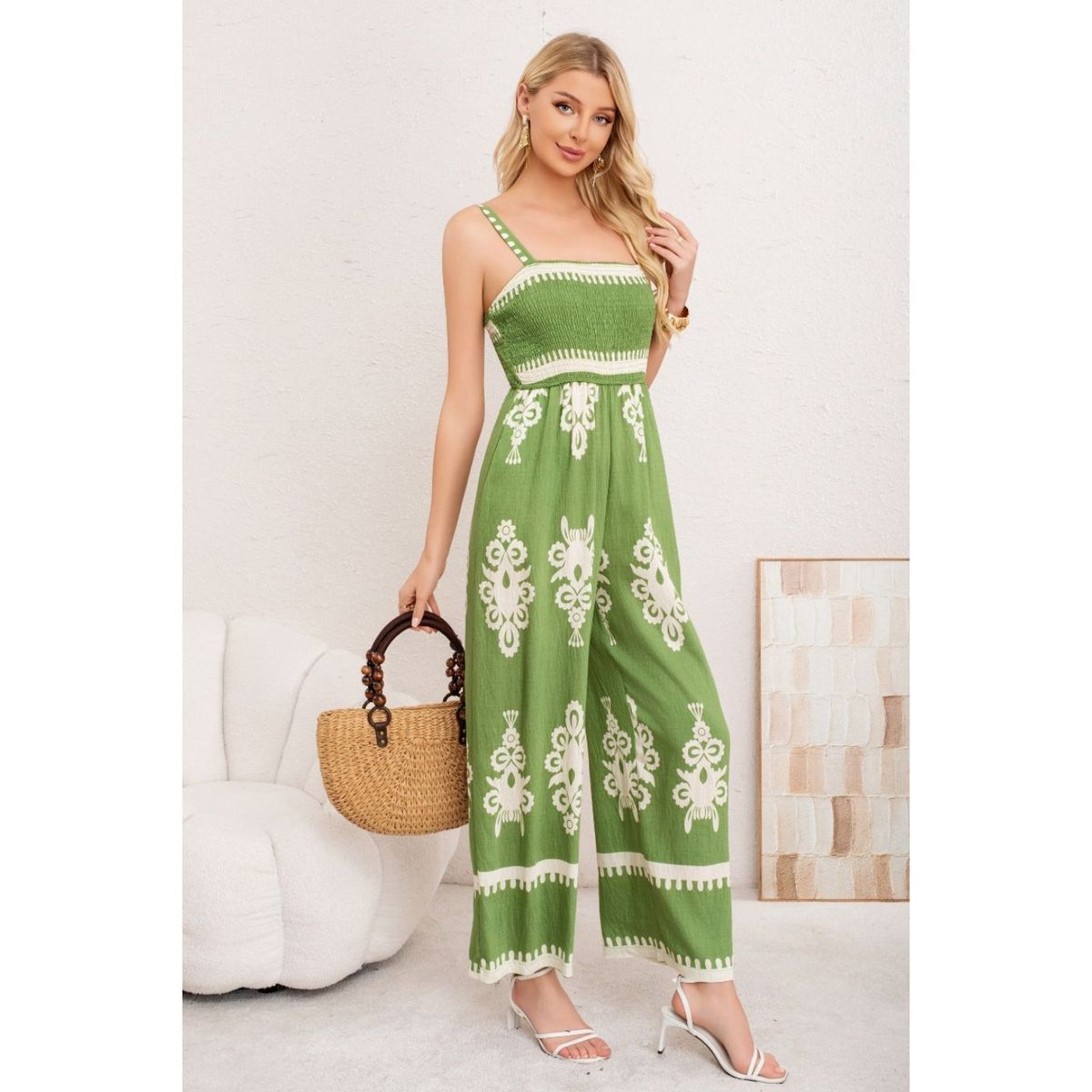 LIKE SHOP - Enterito Mujer Largo Pabilos Holgado Primavera Verano 3381