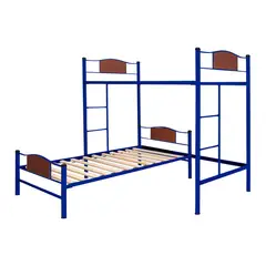 FUTONES Y MUEBLES - Cama Alta + Cama Baja 1 Plaza Child Azul
