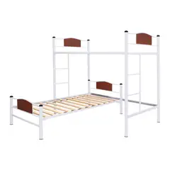 FUTONES Y MUEBLES - Cama Alta + Cama Baja 1 Plaza Child Blanco