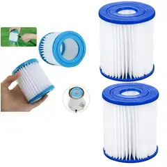 BESTWAY - Set X2 Filtros Cartucho Repuesto Filtro Bomba 9x8cm