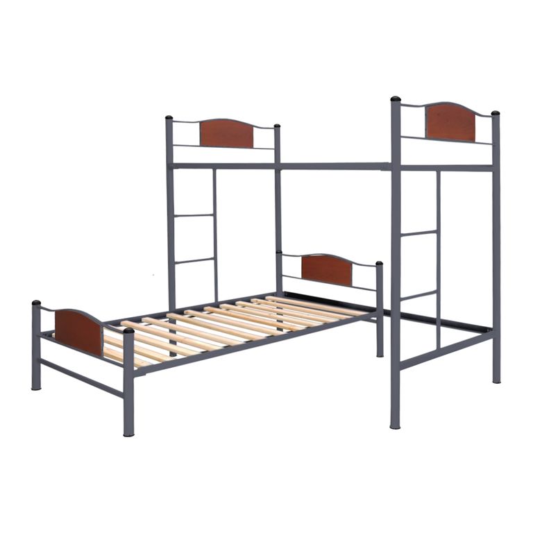 Cama Alta + Cama Baja 1 Plaza Child Grafito