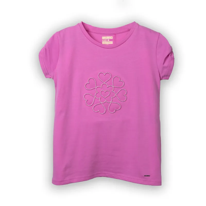 PILLIN - Polera Niña Rosado Oscuro Pillin TVC614-25RSO6