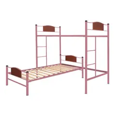 FUTONES Y MUEBLES - Cama Alta + Cama Baja 1 Plaza Child Rosado