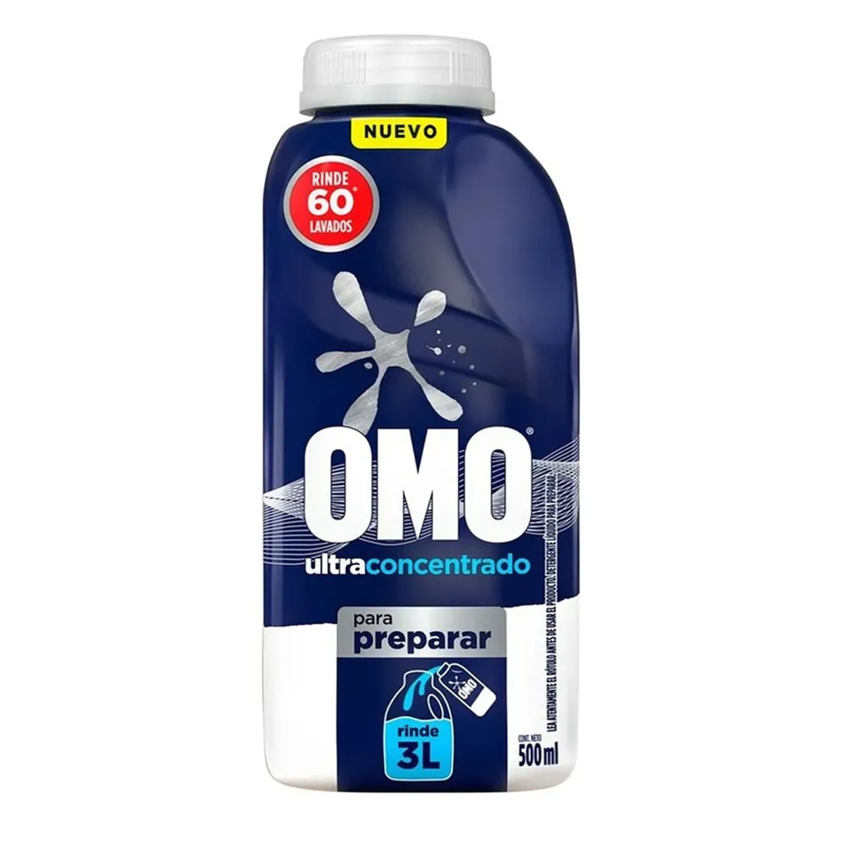 OMO - X2 Detergente Omo Concentrado Para Preparar 500ml 60 Lavados