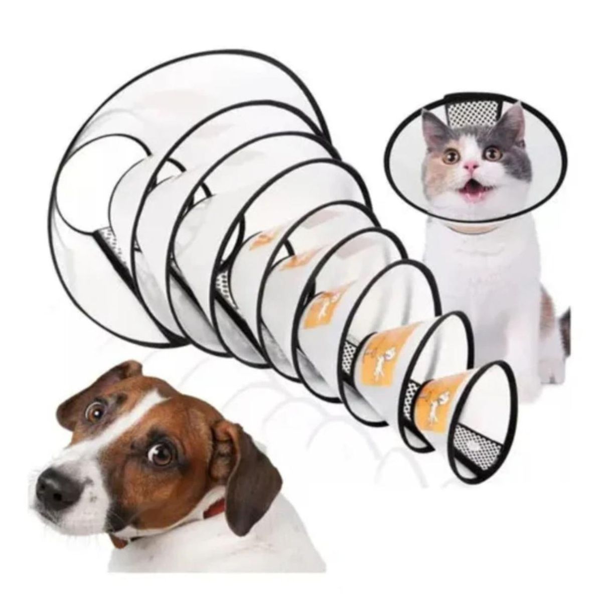 GENERICO - Collar Isabelino Velcro Talla 1 – 42-47 cm x 22 cm