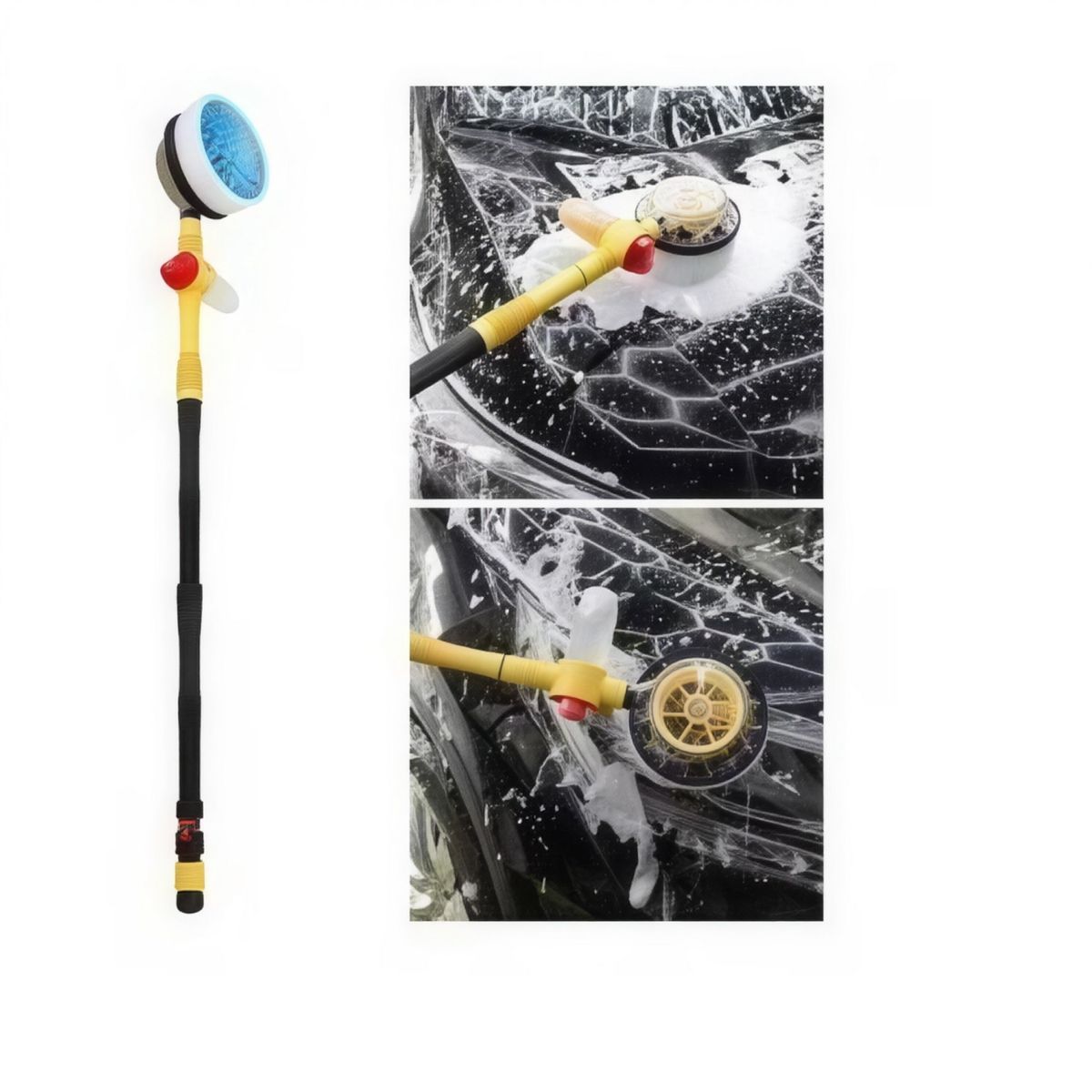 MOVI - CEPILLO GIRATORIO PARA LAVAR AUTO CON CONEXIÓN A AGUA