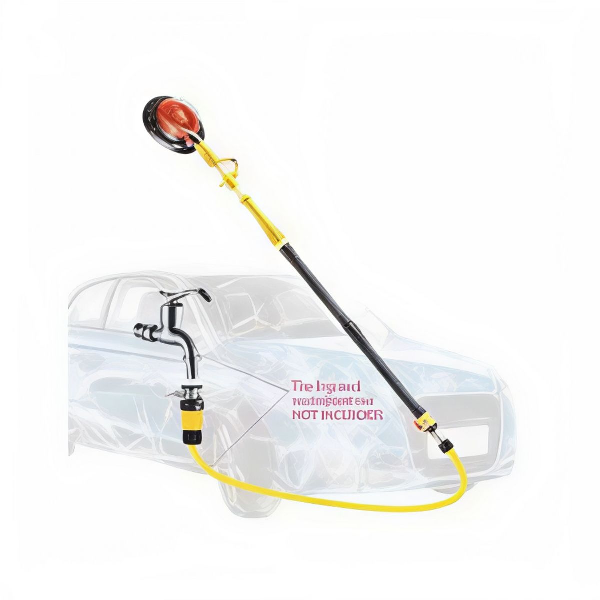 MOVI - CEPILLO GIRATORIO PARA LAVAR AUTO CON CONEXIÓN A AGUA