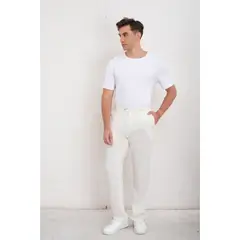 MPROPIA - Pantalon Clasico Hombre Algodon Casual Tipo Lino Liso 6011