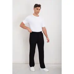 MPROPIA - Pantalon Clasico Hombre Algodon Casual Tipo Lino Liso 6011