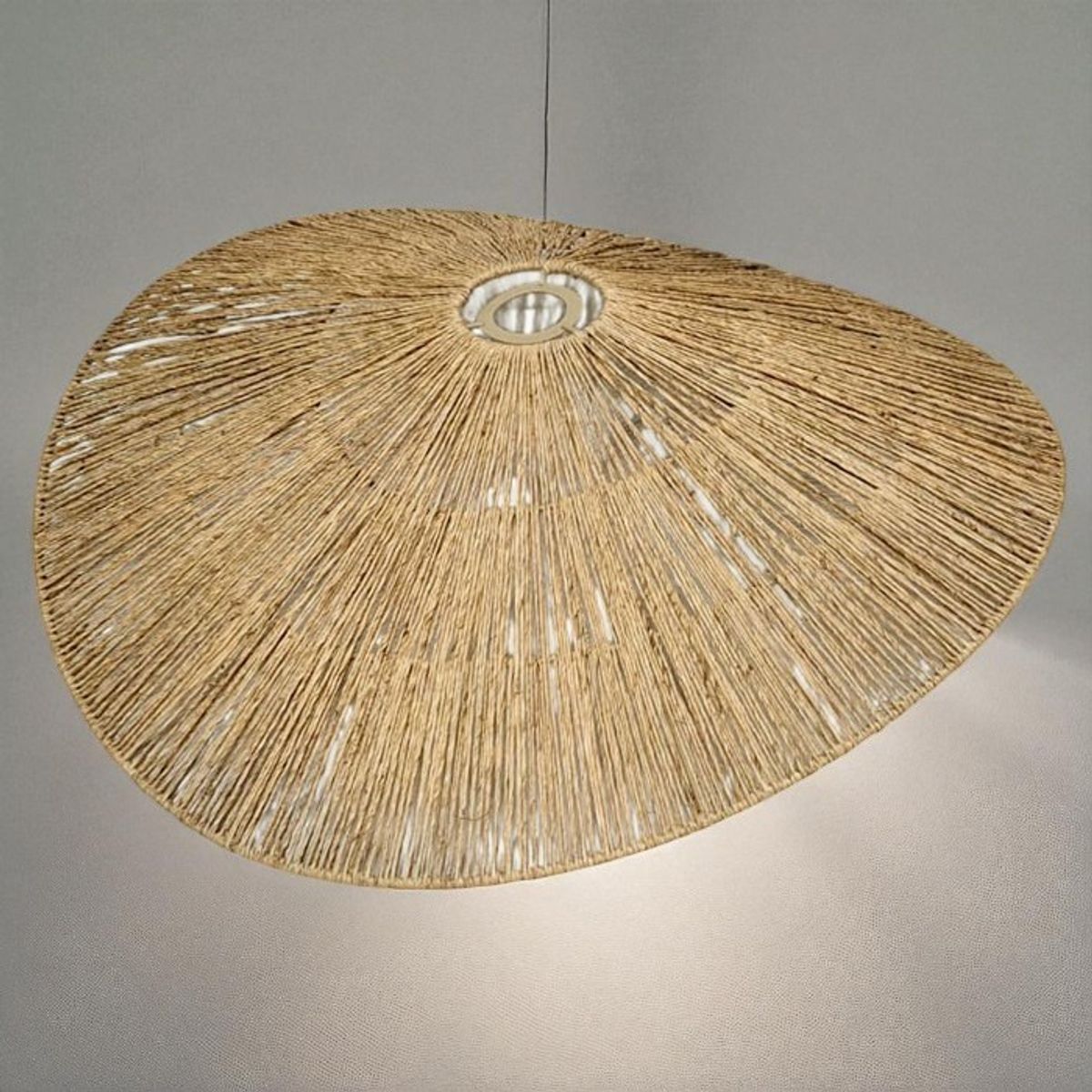 Pantalla Fibra Natural Para Lámpara, marca BRIC - Foto 2