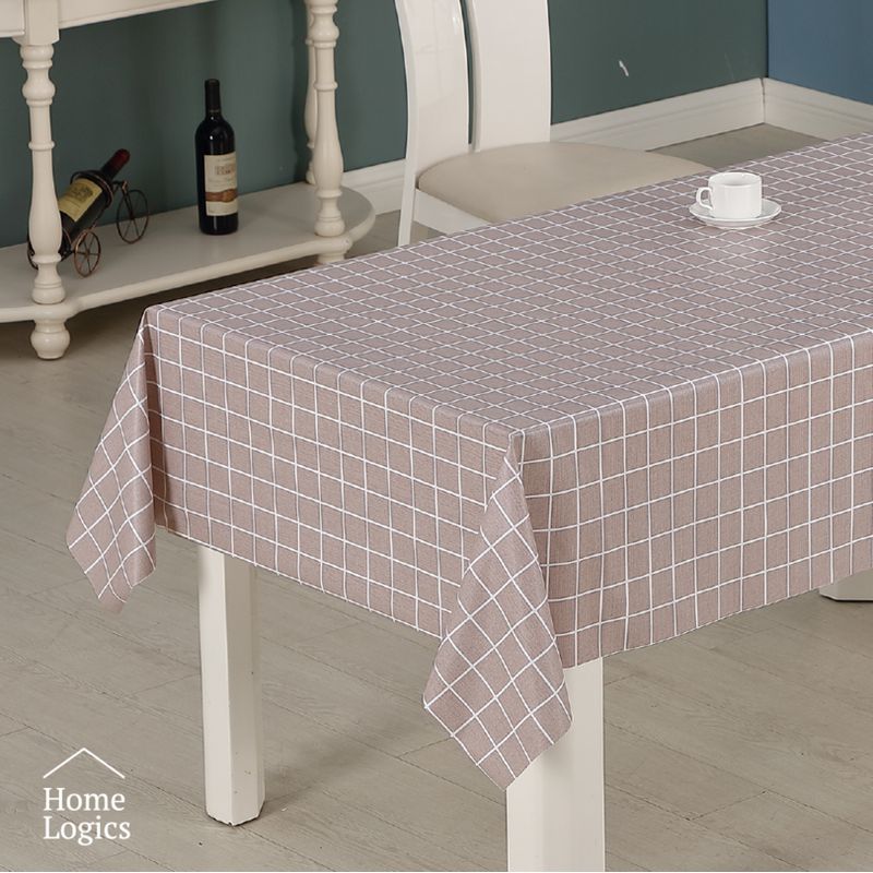 HOME LOGICS - Mantel Rectangular De Mesa Antimancha Beige 210x140 Cm
