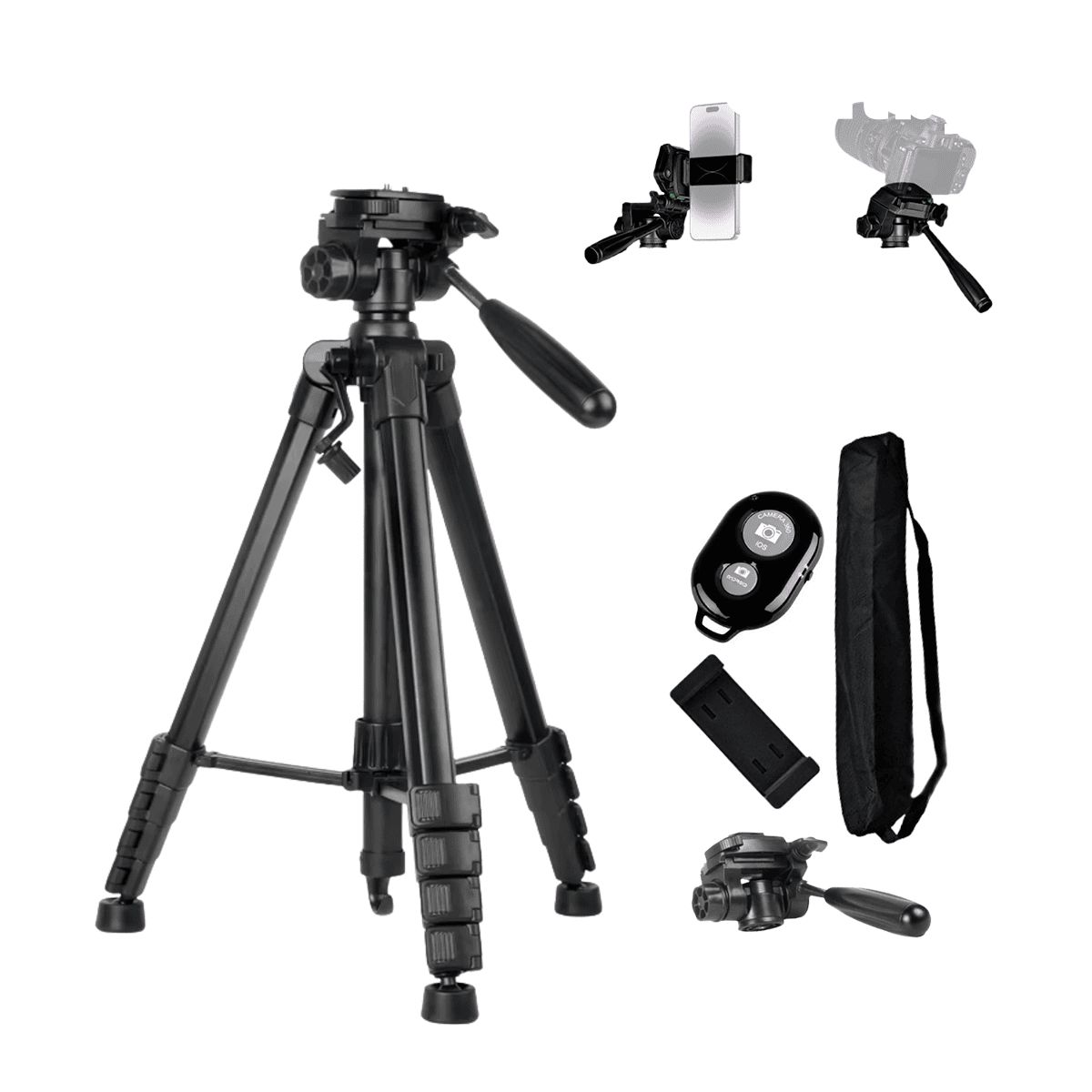 BITBYTE - Trípode Profesional Compatible Con Celular O Cámara + Bolso