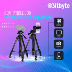 BITBYTE - Trípode Profesional Compatible Con Celular O Cámara + Bolso