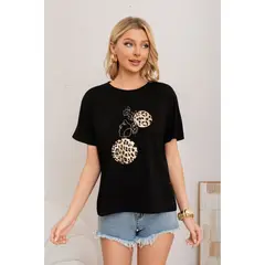 MPROPIA - Polera Mujer Algodon Manga Corta Oversize Aplicacion 2012