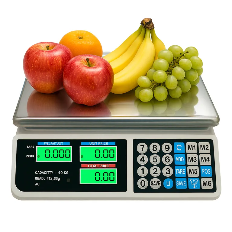 Balanza Digital Recargable para Comecios Doble Pantalla 40KG
