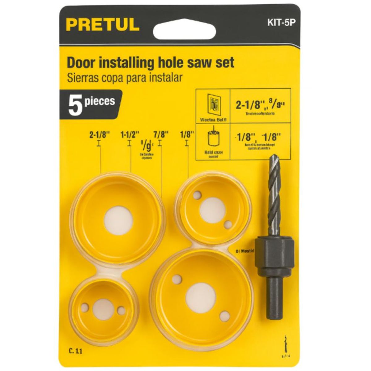 TRUPER - Sierra Copa 5 Piezas Para Instalar Cerraduras Pretul Kit-5p