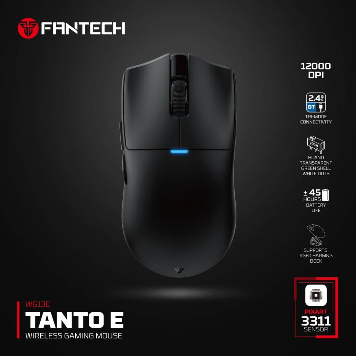 FANTECH - Mouse Fantech WG13 E TANTO E Black