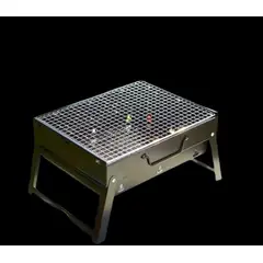 GENERICO - Parrillera Para Quincho Parrillera Portatil 35Cm Acero Inox