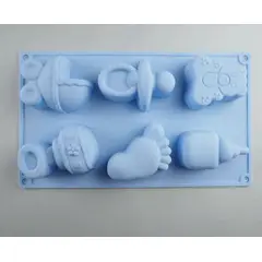 GENERICO - Molde de Silicona Diseño Baby Shower Celeste