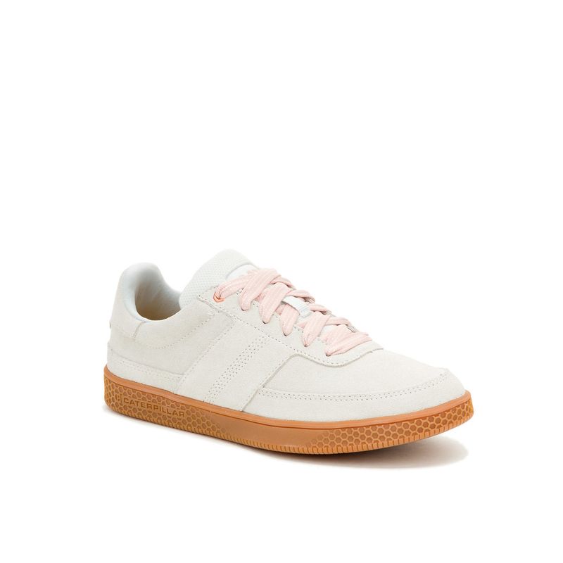 CAT - Zapatilla Pause Retro Mujer Blanco y Café CAT