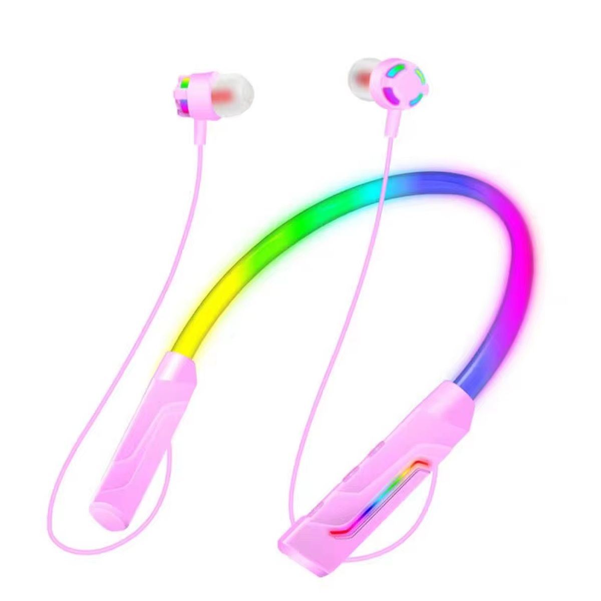 GENERICO - Audífonos Bluetooth Inalámbricos De Cuello Con Luces Led