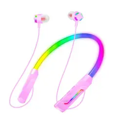 GENERICO - Audífonos Bluetooth Inalámbricos De Cuello Con Luces Led