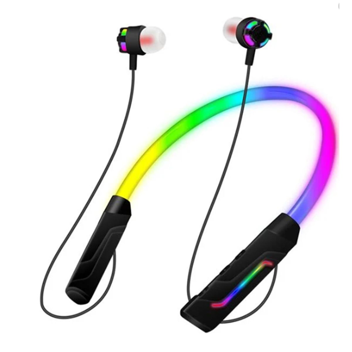 GENERICO - Audífonos Bluetooth Inalámbricos De Cuello Con Luces Led