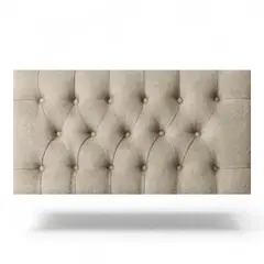 GENERICO - RESPALDO PARA CAMAS 15PLAZAS CAPITONE FELPA BEIGE