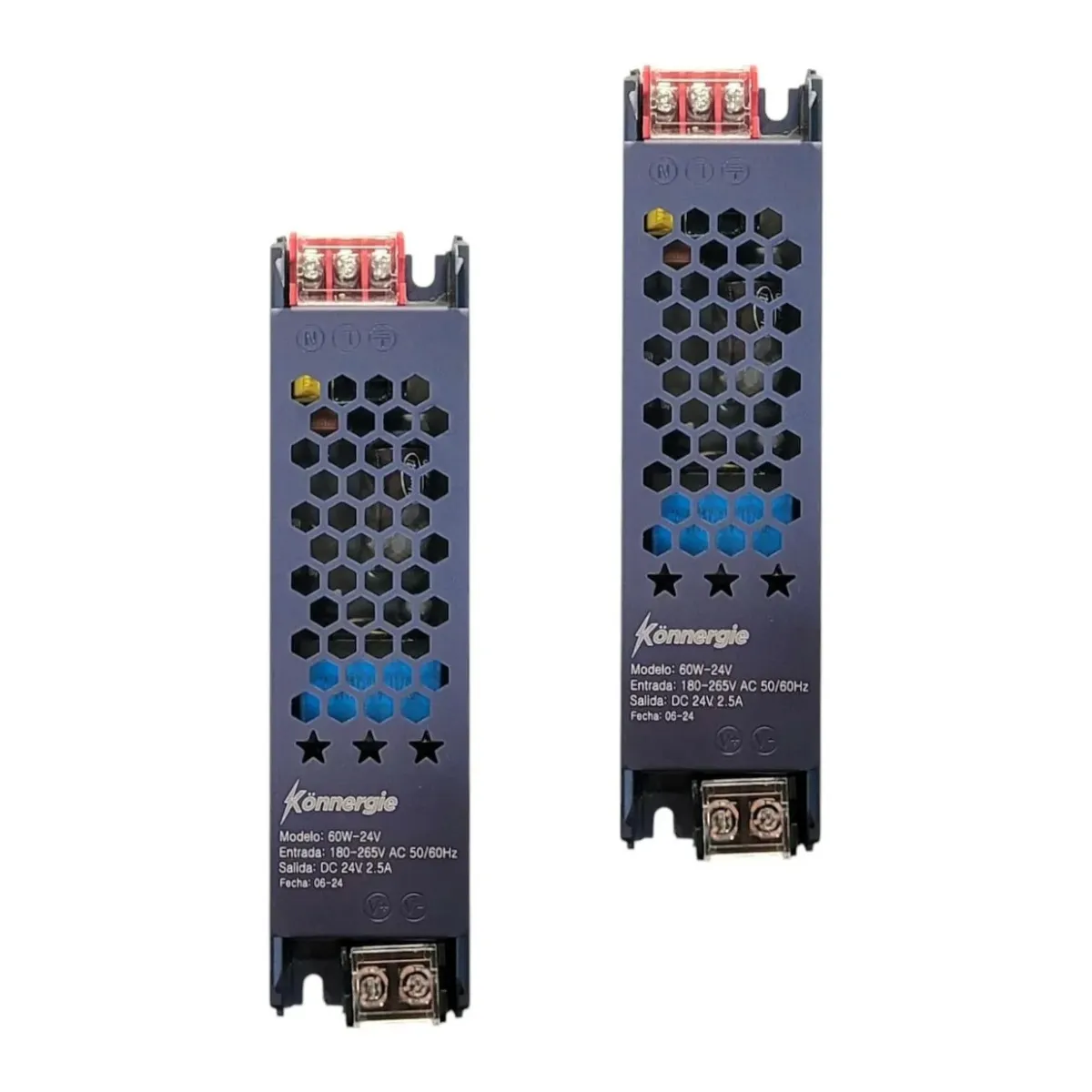 GENERICO - 2 Fuentes de Poder 24V 2,5A 60W HQ Compacta