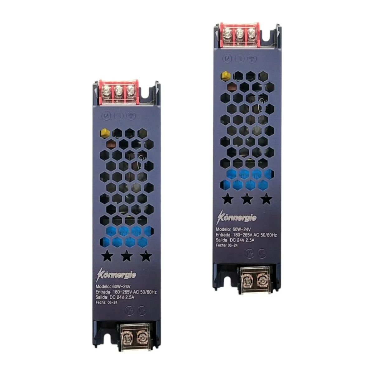 GENERICO - 2 Fuentes de Poder 24V 2,5A 60W HQ Compacta