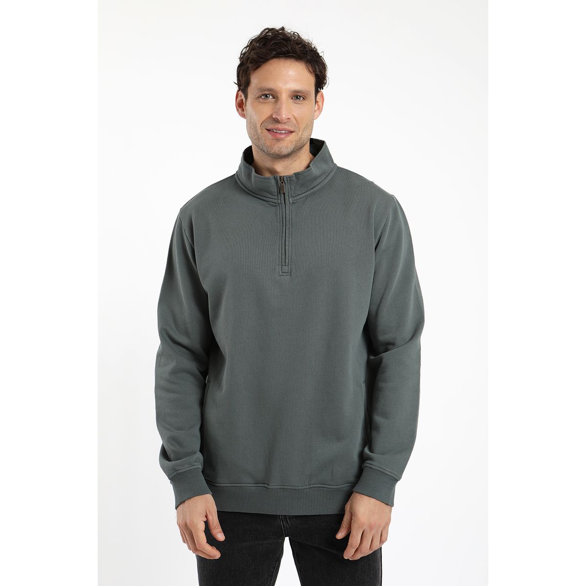 FROENS - Poleron hombre sin gorro tunquen 100% algodón orgánico Froens