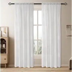 OKAY - Visillo Romantico Con Disenos 140x220 Cm 2 Paños TC-032