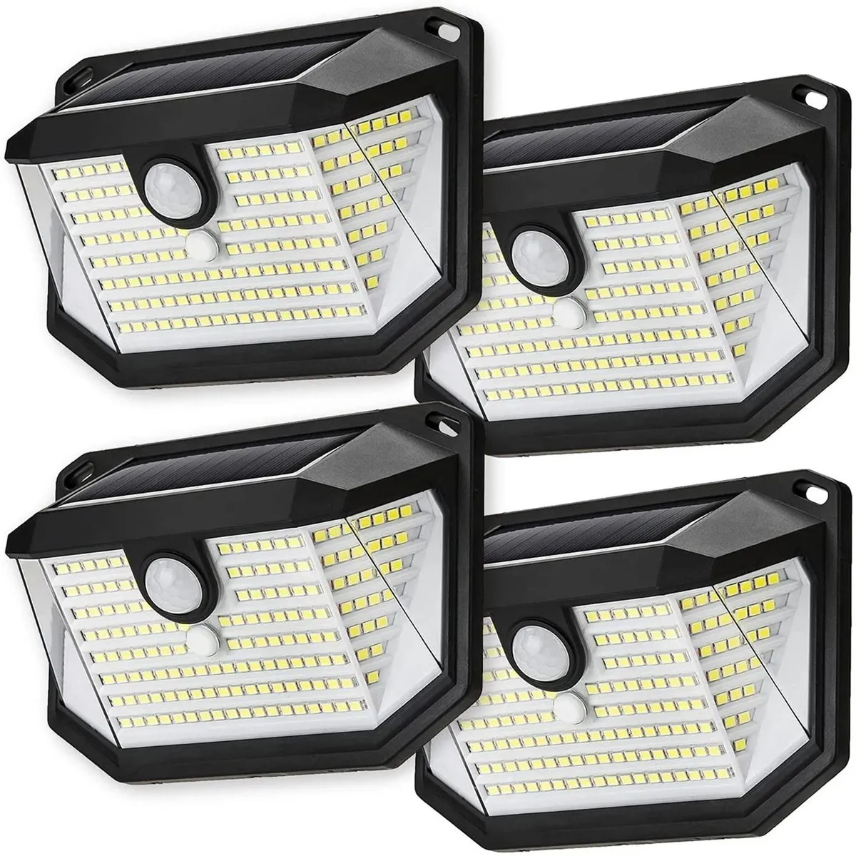 MAXWELL - Foco Solar Maxwell 178 Led Exterior Pared X4 + Sensor