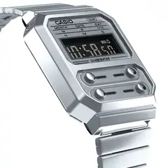 CASIO - Reloj Vintage A100WE-7BDF Alien F-100 Reissue Negativo