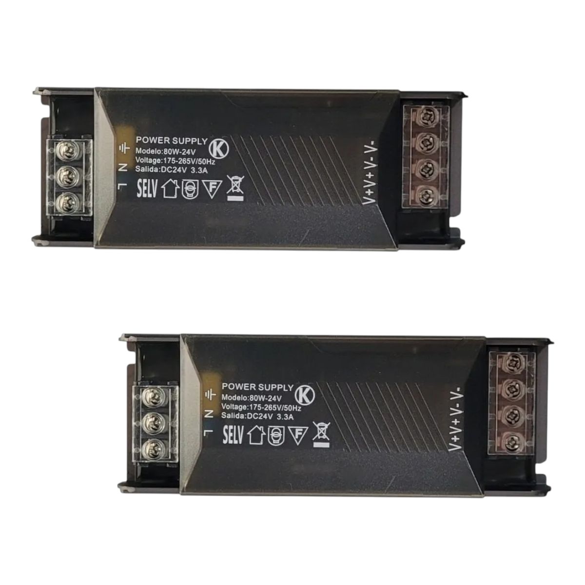 2 Fuentes de Poder 24V 3,3A 80W HQ Compacta, marca GENERICO - Foto Principal