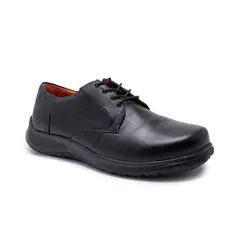 OVERLAND - CALZADO DE CUERO NEGRO PARA DIABETICOS MODELO 4452 TALLA 37