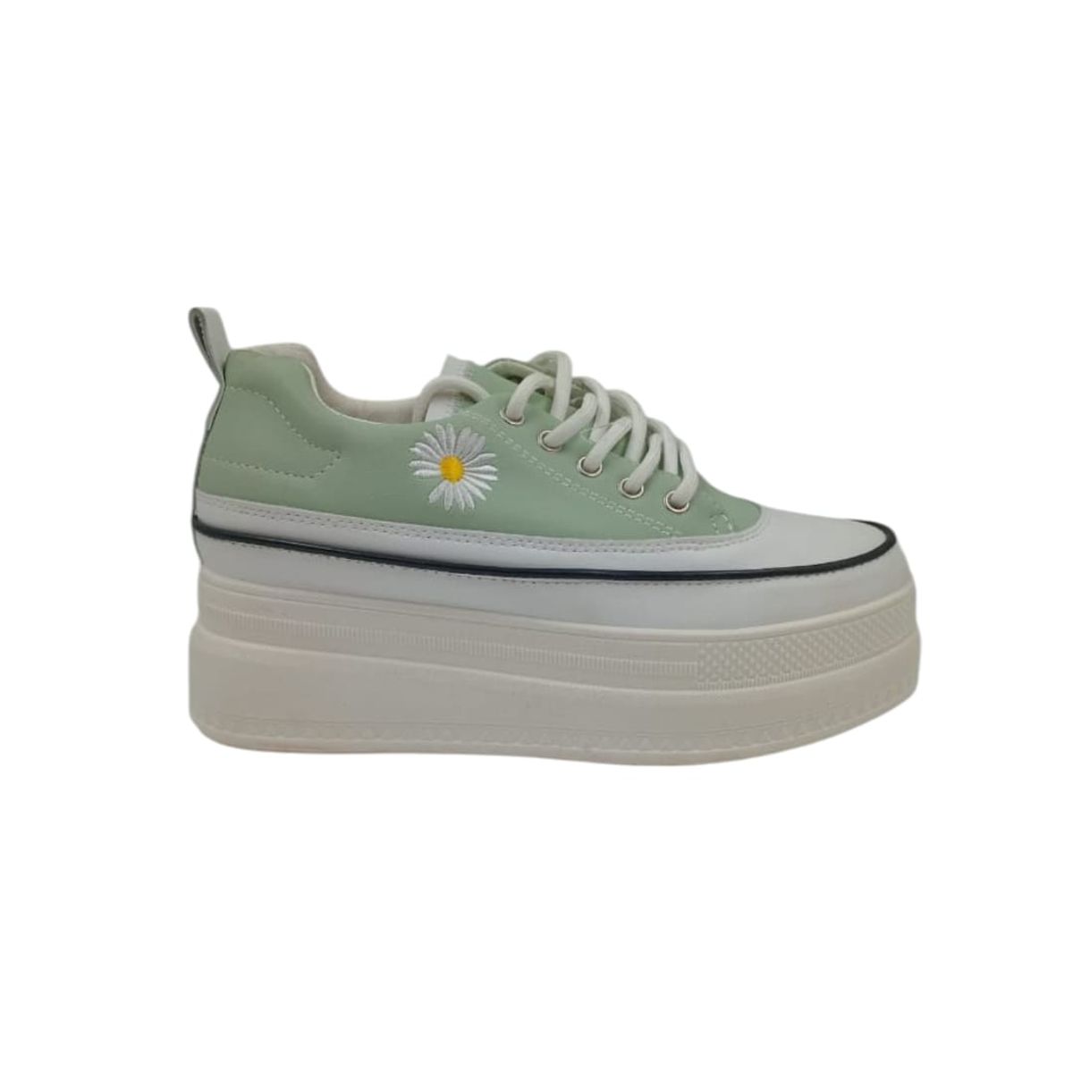 HERIEL - Zapatilla Verde Plataforma Mujer