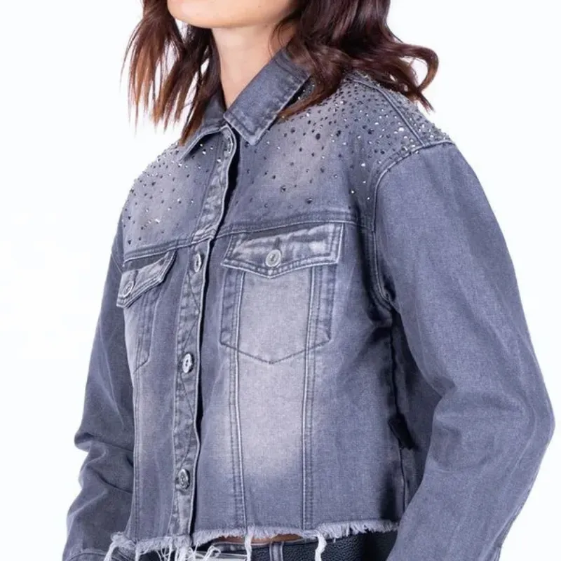ELLUS - Ellus Chaqueta Mujer Trucker Brillos