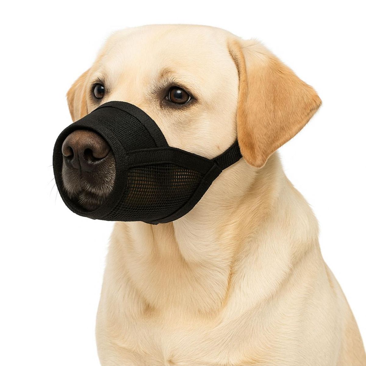 GENERICO - Bozal Ajustable con Velcro Perro Talla L 18x24 cm