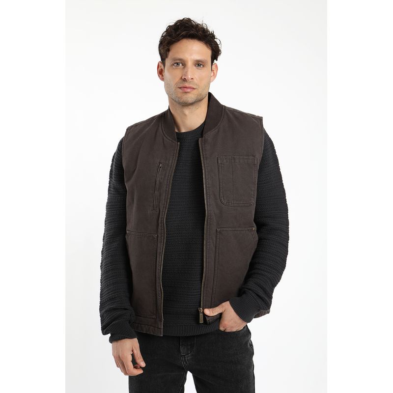 FROENS - Chaqueta hombre sin gorrro fresno 100% algodón orgánico Froens